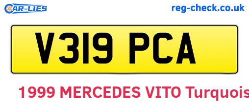 V319PCA are the vehicle registration plates.