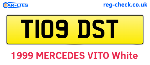 T109DST are the vehicle registration plates.