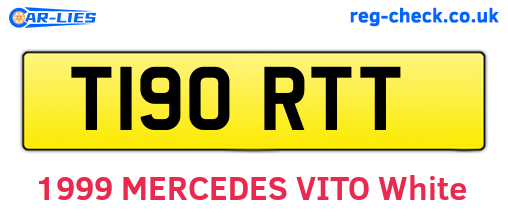 T190RTT are the vehicle registration plates.