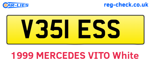 V351ESS are the vehicle registration plates.