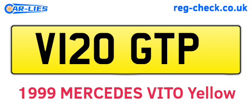 V120GTP are the vehicle registration plates.