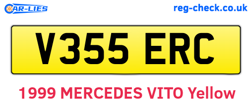 V355ERC are the vehicle registration plates.