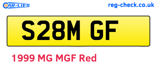 S28MGF are the vehicle registration plates.