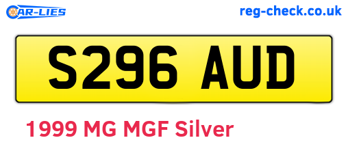 S296AUD are the vehicle registration plates.