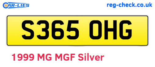 S365OHG are the vehicle registration plates.