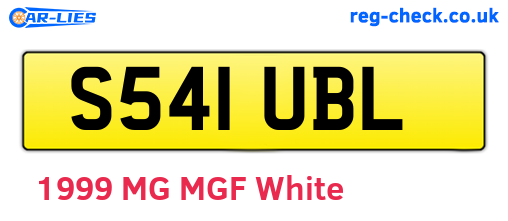 S541UBL are the vehicle registration plates.