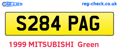 S284PAG are the vehicle registration plates.