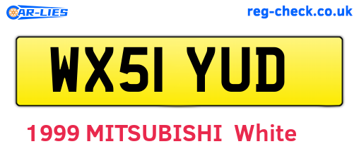 WX51YUD are the vehicle registration plates.