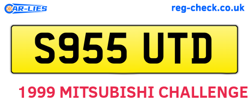 S955UTD are the vehicle registration plates.