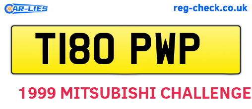 T180PWP are the vehicle registration plates.