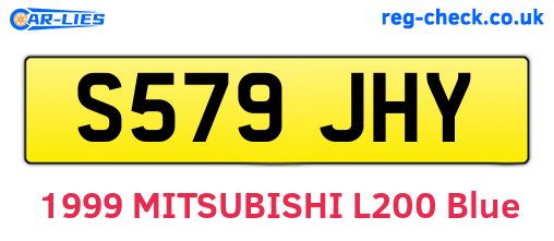 S579JHY are the vehicle registration plates.