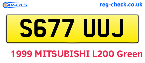 S677UUJ are the vehicle registration plates.