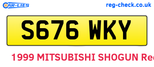 S676WKY are the vehicle registration plates.