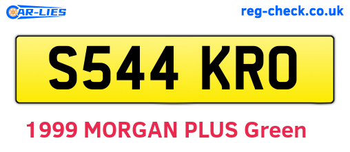 S544KRO are the vehicle registration plates.