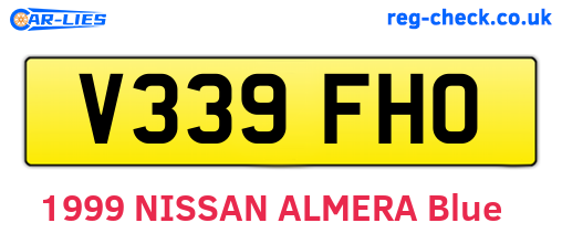 V339FHO are the vehicle registration plates.