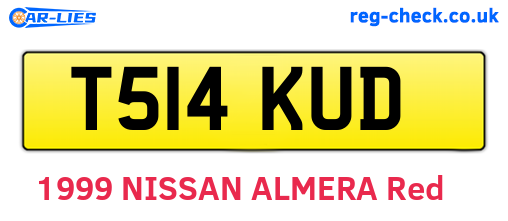T514KUD are the vehicle registration plates.