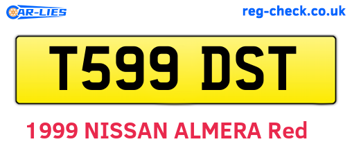 T599DST are the vehicle registration plates.
