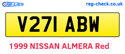 V271ABW are the vehicle registration plates.