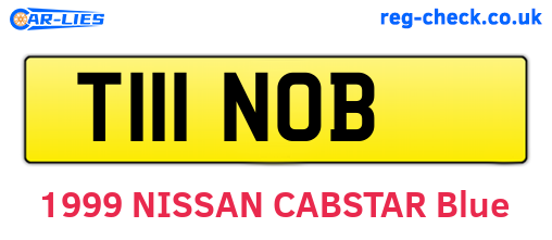 T111NOB are the vehicle registration plates.