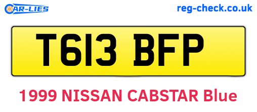 T613BFP are the vehicle registration plates.