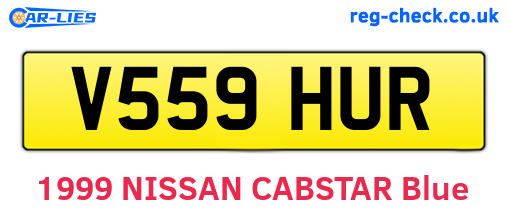 V559HUR are the vehicle registration plates.