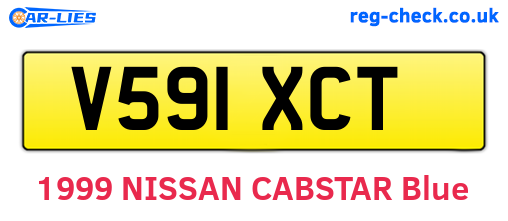 V591XCT are the vehicle registration plates.