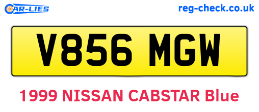 V856MGW are the vehicle registration plates.