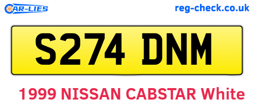 S274DNM are the vehicle registration plates.