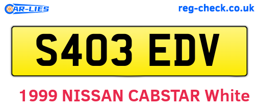S403EDV are the vehicle registration plates.
