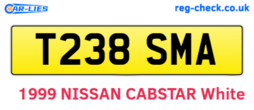 T238SMA are the vehicle registration plates.