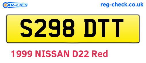 S298DTT are the vehicle registration plates.