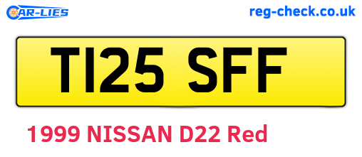 T125SFF are the vehicle registration plates.