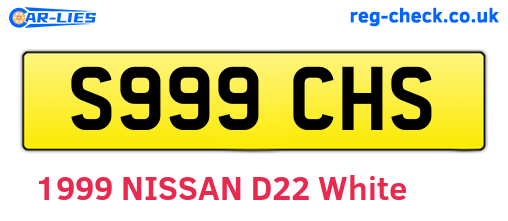 S999CHS are the vehicle registration plates.