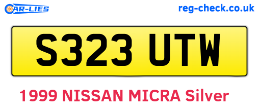 S323UTW are the vehicle registration plates.
