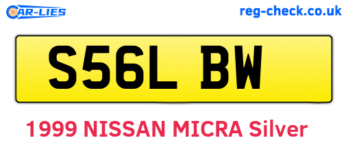 S56LBW are the vehicle registration plates.