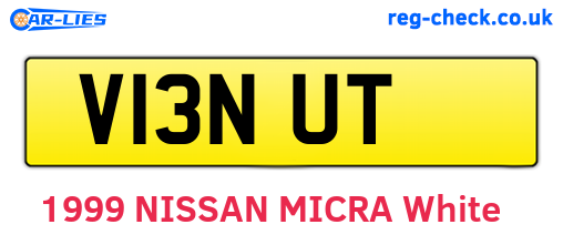 V13NUT are the vehicle registration plates.