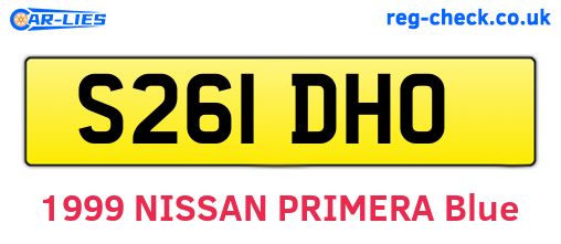 S261DHO are the vehicle registration plates.