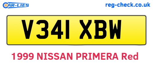 V341XBW are the vehicle registration plates.