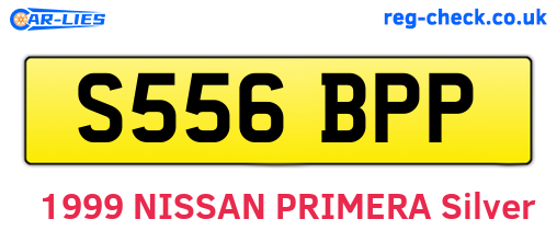 S556BPP are the vehicle registration plates.