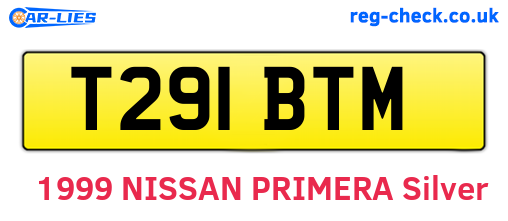 T291BTM are the vehicle registration plates.