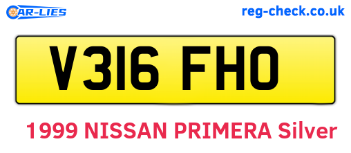 V316FHO are the vehicle registration plates.
