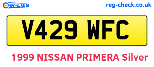 V429WFC are the vehicle registration plates.