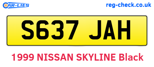 S637JAH are the vehicle registration plates.