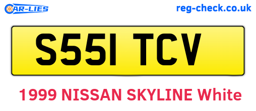 S551TCV are the vehicle registration plates.