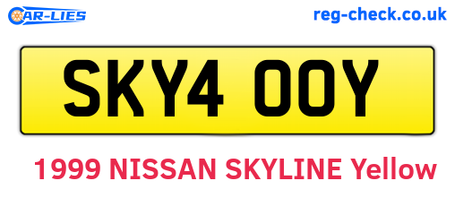 SKY400Y are the vehicle registration plates.