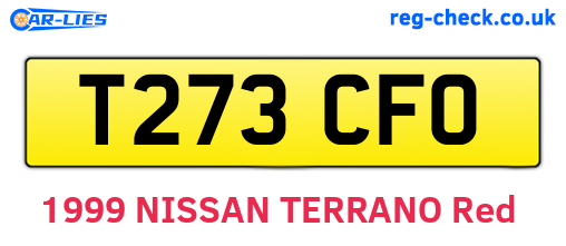 T273CFO are the vehicle registration plates.
