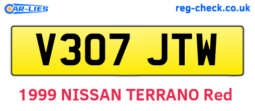 V307JTW are the vehicle registration plates.