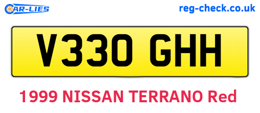 V330GHH are the vehicle registration plates.