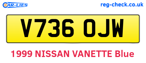 V736OJW are the vehicle registration plates.