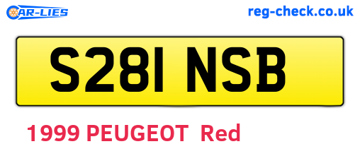 S281NSB are the vehicle registration plates.
